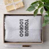 ロゴシンプル繰り返しロゴ |白 薄葉紙 (ギフト)