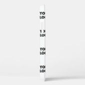 ロゴシンプル繰り返しロゴ |白 Case-Mate iPhoneケース (裏面 / 右)