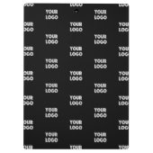 ロゴシンプル繰り返しロゴ |黒 クリップボード (裏面)