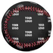 ロゴシンプル繰り返しロゴ |黒 ソフトボール (正面左)