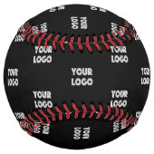 ロゴシンプル繰り返しロゴ |黒 ソフトボール (裏面)