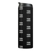 ロゴシンプル繰り返しロゴ |黒 タンブラー (回転右)