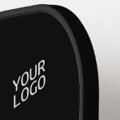 ロゴシンプル繰り返しロゴ |黒 ピックルボールラケット (左詳細)