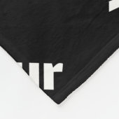 ロゴシンプル繰り返しロゴ |黒 フリースブランケット (角)