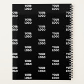 ロゴシンプル繰り返しロゴ |黒 プランナー手帳 (裏面)