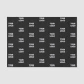 ロゴシンプル繰り返しロゴ |黒 薄葉紙 (正面)