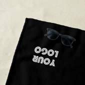 ロゴシンプル繰り返しロゴ | v1 ビーチタオル (インサイチュ)