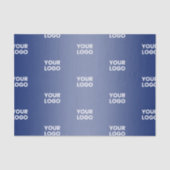 ロゴシンプル繰り返しロゴNavy Blue Gradient 薄葉紙 (正面)