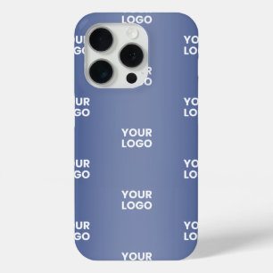 ロゴシンプル繰り返しロゴNavy Blue Gradient iPhone 15 Proケース