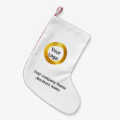 ロゴシンプル金ゴールドwebサイトの追加ソーシャルt スモールクリスマスストッキング (正面 (吊り時))