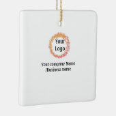 ロゴシンプル金ゴールドwebサイトの追加ソーシャルt セラミックオーナメント (右)