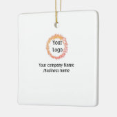 ロゴシンプル金ゴールドwebサイトの追加ソーシャルt セラミックオーナメント (左)