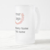 ロゴシンプル金ゴールドwebサイトの追加ソーシャルt フロストグラスビールジョッキ (正面右)