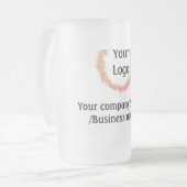 ロゴシンプル金ゴールドwebサイトの追加ソーシャルt フロストグラスビールジョッキ (正面左)