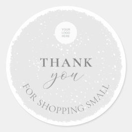 ロゴシール付きショッピングスモールありがとうございます ラウンドシール