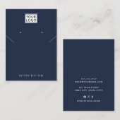 ロゴジュエリーの黒の首飾り    名刺 (正面/裏面)