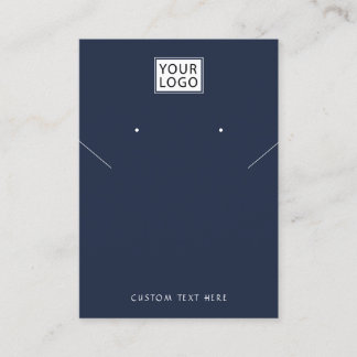 ロゴジュエリーの黒の首飾り    名刺