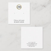 ロゴジュエリーイヤリング表示名刺 スクエア名刺 (正面/裏面)