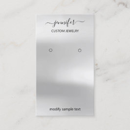 ロゴジュエリーカードソーシャルメディアシルバーグレーグレー 名刺