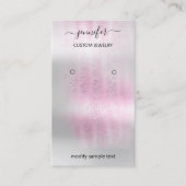 ロゴジュエリーカードソーシャルメディアシルバーグレーバラ 名刺 (正面)