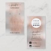 ロゴジュエリーカードソーシャルメディアシルバーグレーバラ 名刺 (正面/裏面)