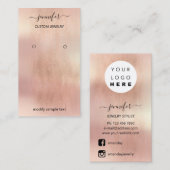 ロゴジュエリーカードソーシャルメディアバラ赤面 名刺 (正面/裏面)