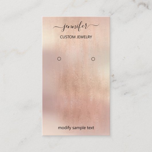 ロゴジュエリーカードソーシャルメディアバラ赤面 名刺 (正面)