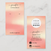 ロゴジュエリーカードソーシャルメディアバラ赤面 名刺 (正面/裏面)