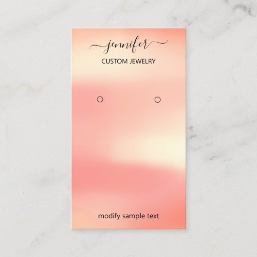 ロゴジュエリーカードソーシャルメディアバラ赤面 名刺 (正面)