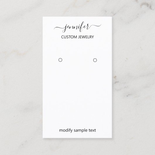 ロゴジュエリーカードソーシャルメディア白黒 名刺 (正面)