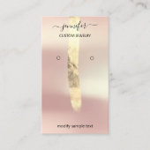 ロゴジュエリーカードソーシャルメディア金ゴールドバラ 名刺 (正面)