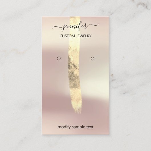 ロゴジュエリーカードソーシャルメディア金ゴールドバラ 名刺 (正面)