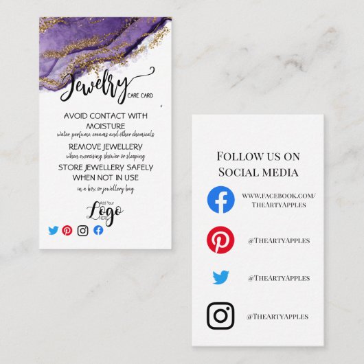 ロゴジュエリーカー気にドの追加 名刺 (正面/裏面)