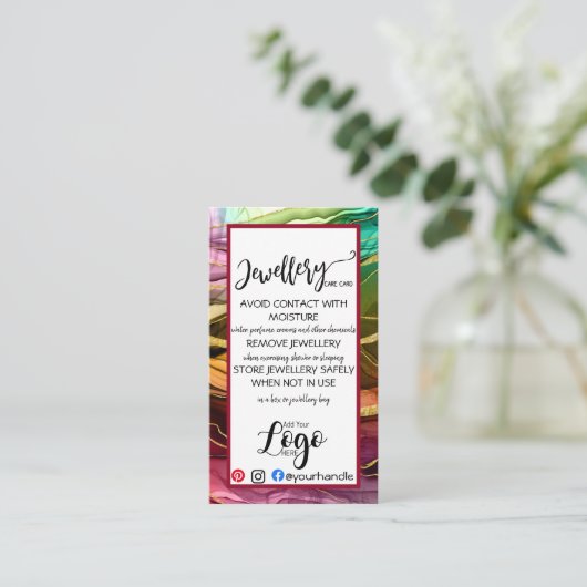 ロゴジュエリーカー気にドの追加SMALL Business UK 名刺 (スタンド正面)