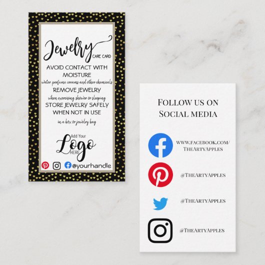 ロゴジュエリーカー気にドの追加SMALL BUSINESS US 名刺 (正面/裏面)