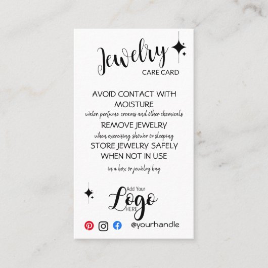 ロゴジュエリーカー気にドの追加SMALL BUSINESS US 名刺 (正面)