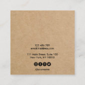 ロゴジュエリーネックレスイヤリングディスプレイカード スクエア名刺 (裏面)