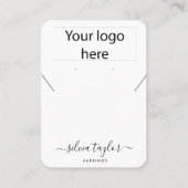 ロゴジュエリーネックレスイヤリングディスプレイカード 名刺 (正面)