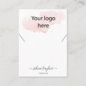 ロゴジュエリーネックレスイヤリングディスプレイカード 名刺 (正面)