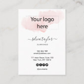 ロゴジュエリーネックレスイヤリングディスプレイカード 名刺 (裏面)