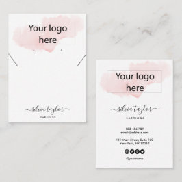 ロゴジュエリーネックレスイヤリングディスプレイカード 名刺