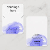 ロゴジュエリーネックレスイヤリングディスプレイカード 名刺 (正面/裏面)