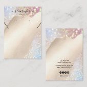 ロゴジュエリーネックレスイヤリングディスプレイカード 名刺 (正面/裏面)