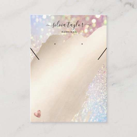 ロゴジュエリーネックレスイヤリングディスプレイカード 名刺 (正面)