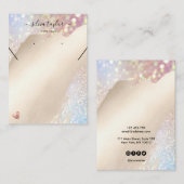 ロゴジュエリーネックレスイヤリングディスプレイカード 名刺 (正面/裏面)