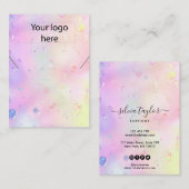 ロゴジュエリーネックレスイヤリングディスプレイカード 名刺 (正面/裏面)