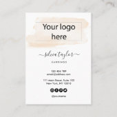 ロゴジュエリーネックレスイヤリングディスプレイカード 名刺 (裏面)