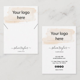 ロゴジュエリーネックレスイヤリングディスプレイカード 名刺