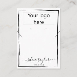 ロゴジュエリーネックレスイヤリングディスプレイカード 名刺