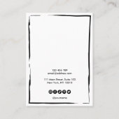 ロゴジュエリーネックレスイヤリングディスプレイカード 名刺 (裏面)